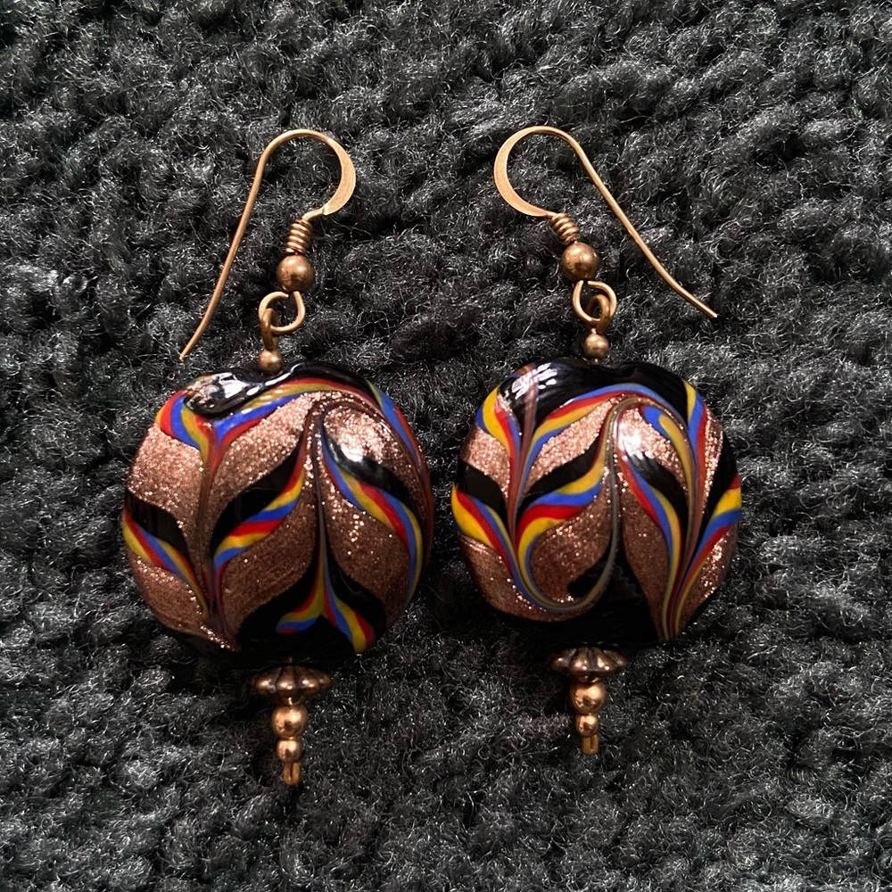 Abstract Dangly Earrings